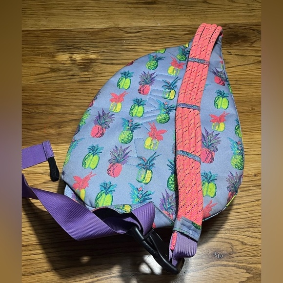 Kavu Pineapple Print Sling Bag with Pink Strap - Picture 3 of 3